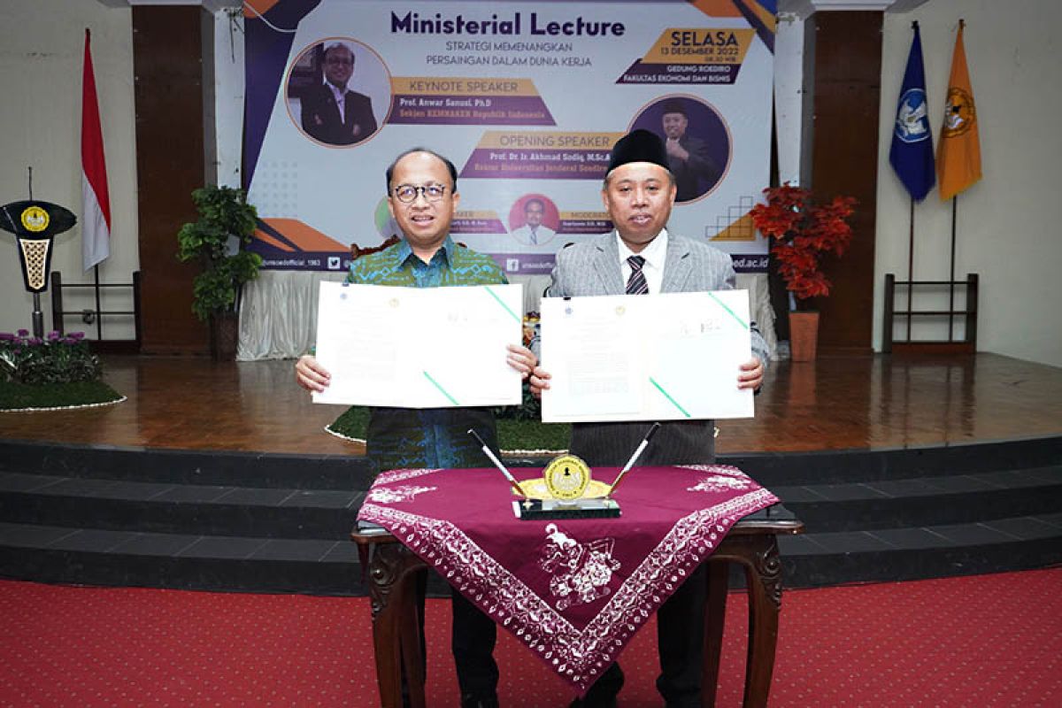 Unsoed Purwokerto dan Kementerian Ketenagakerjaan selenggarakan Ministerial Lecture