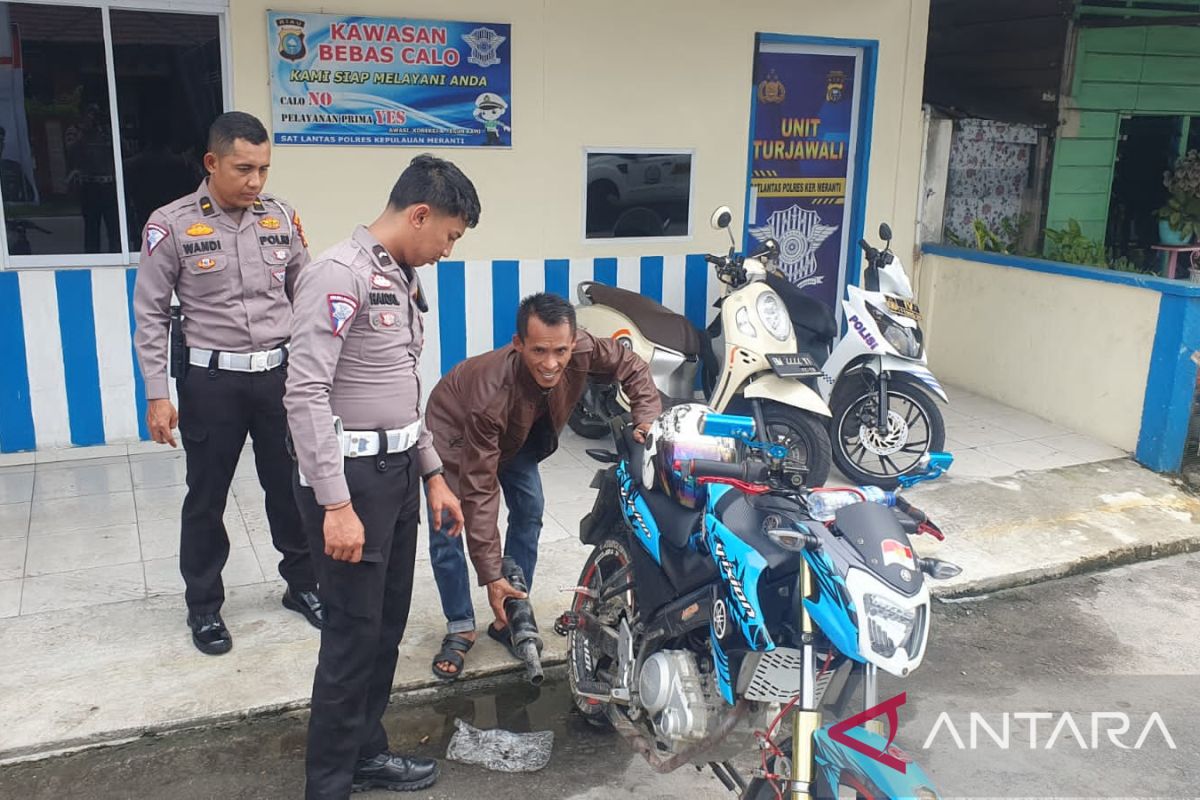 Ganggu kenyamanan, Polres Meranti tertibkan pengguna knalpot bising