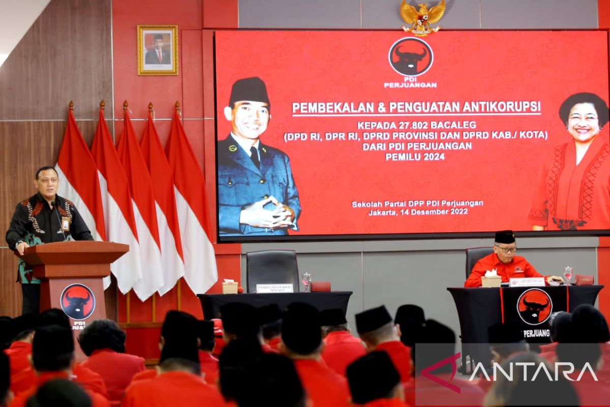 Ketua KPK ajak Bacaleg PDIP wujudkan Indonesia tanpa korupsi
