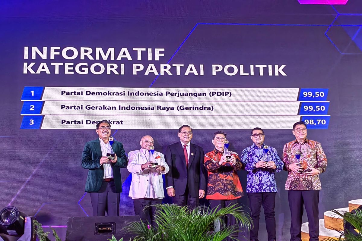 Komisi Informasi: PDIP-Gerindra raih predikat parpol informatif terbaik