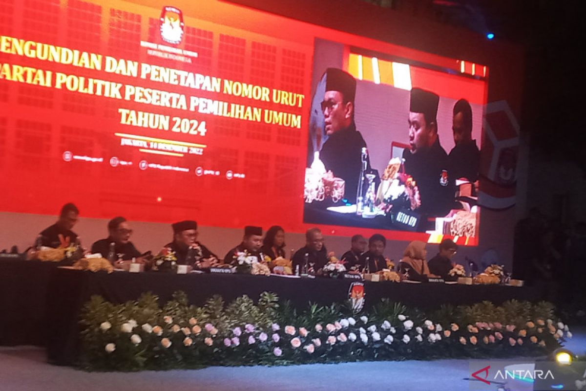 Berikut nomor urut parpol peserta Pemilu 2024