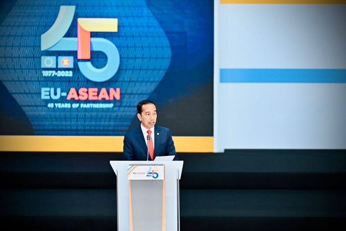 Presiden Jokowi tegaskan ASEAN-EU harus berkontribusi pada pemulihan ekonomi inklusif