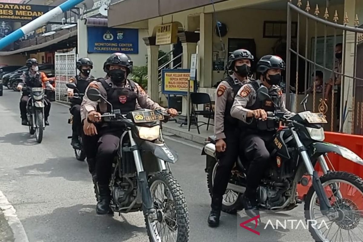Polrestabes Medan gelar patroli skala besar jelang Operasi Lilin Toba