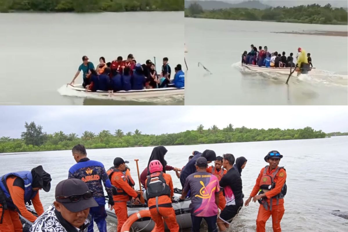 Tinjau atlet PORA, boat rombongan PJ Bupati Aceh Timur terbalik di Kuala Tari