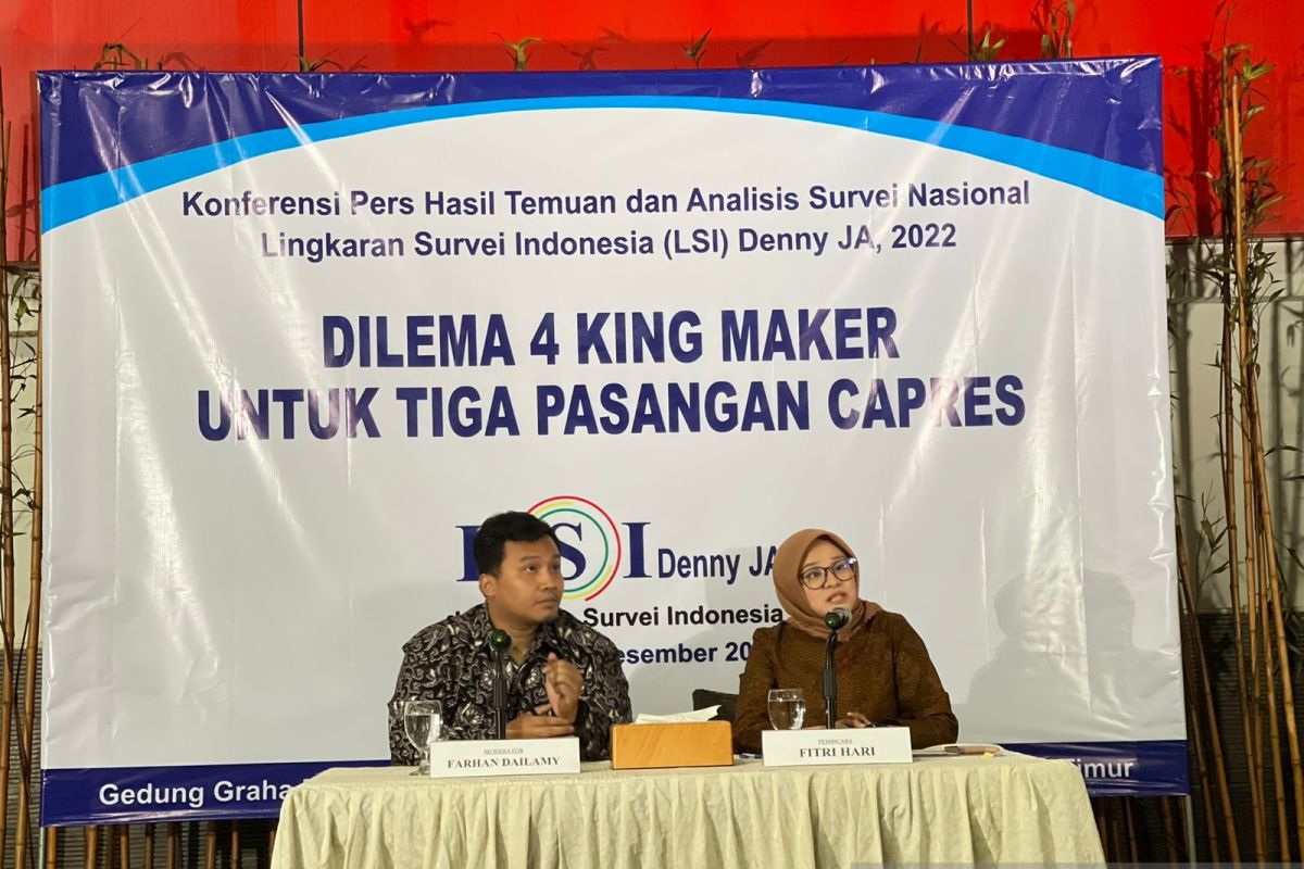 LSI Denny JA ungkap dilema empat "king maker" tentukan capres-cawapres