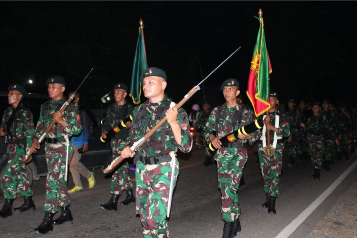 Batalyon 644/Walet Sakti juara satu lomba gerak jalan 107 km