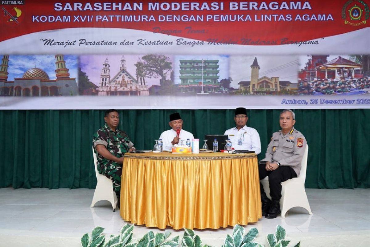 Kodam Pattimura gelar sarasehan moderasi beragama perkuat kerukunan di Maluku