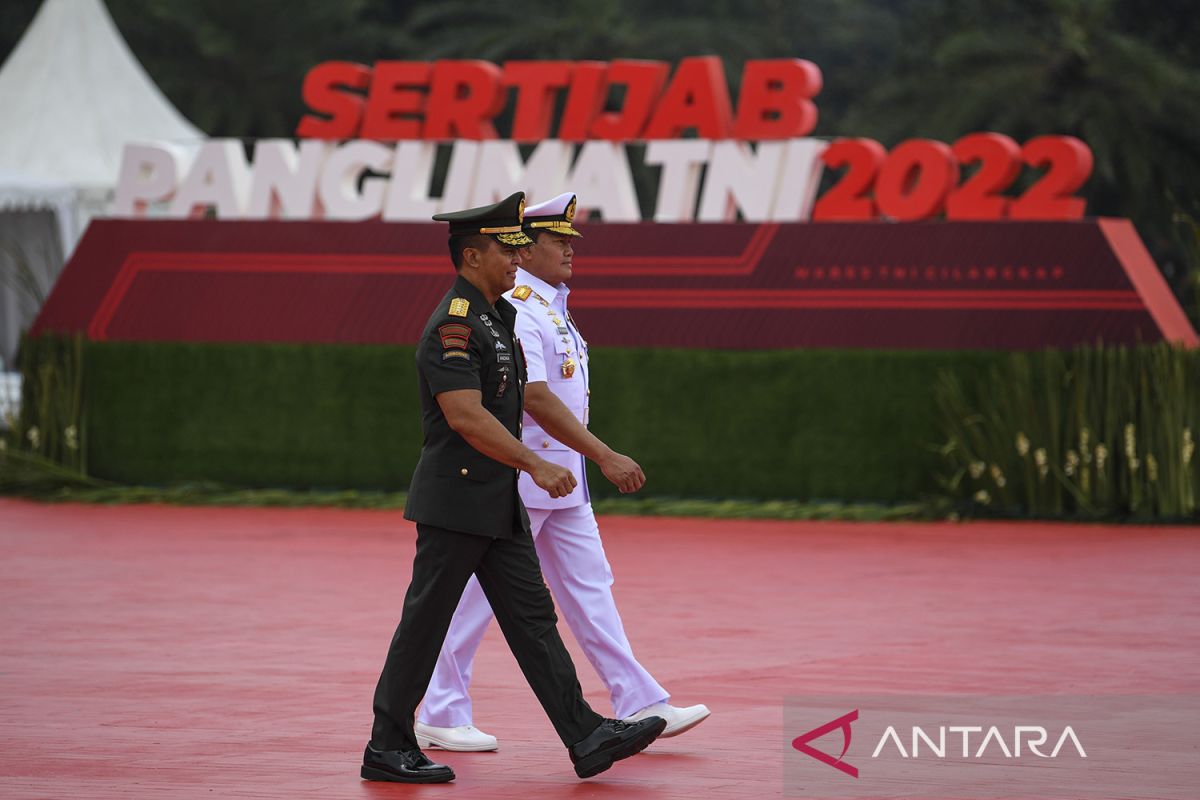 Jenderal Andika serah terima jabatan Panglima TNI ke Laksamana Yudo