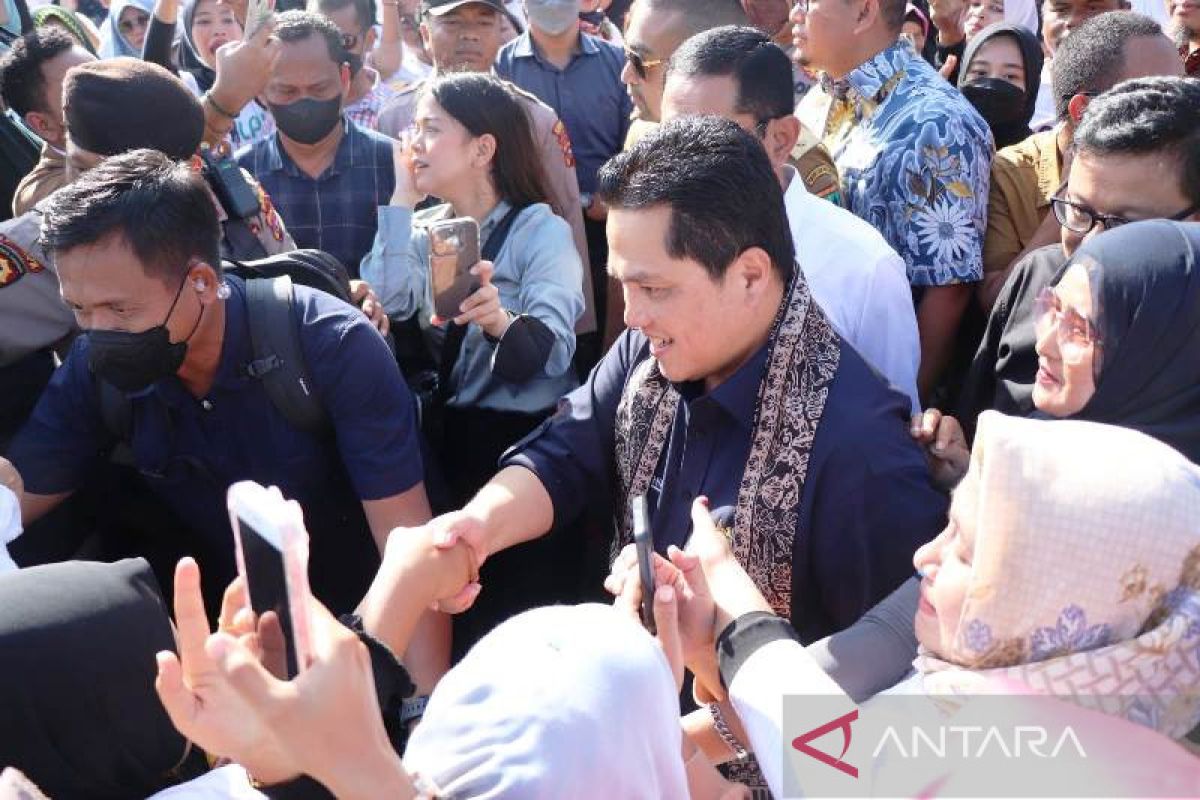 Ribuan orang sambut Erick Thohir di BIM