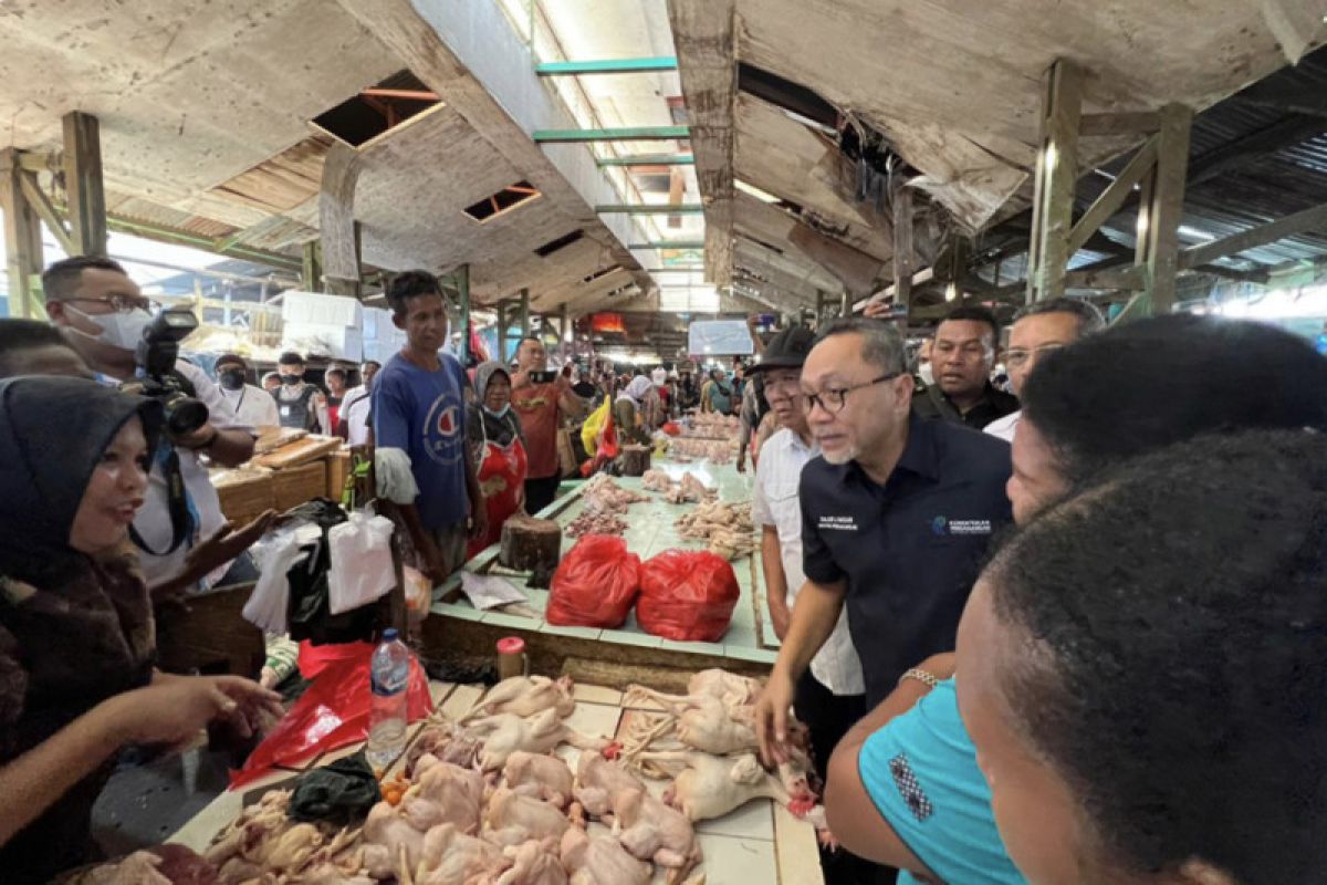Pantau Pasar Sentral Remu Papua Barat, Mendag sebut harga bapok stabil