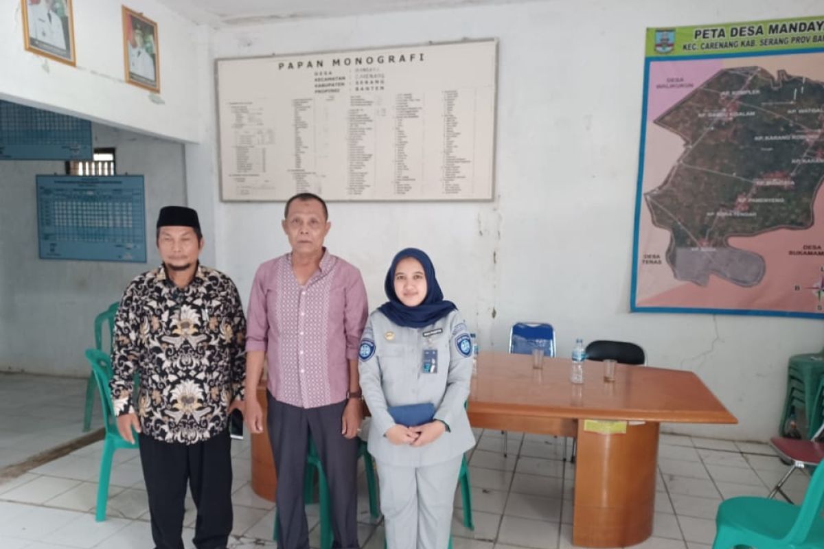 Jasa Raharja gencarkan sosialisasi pembebasan denda PKB di Mandaya, Kabupaten Serang
