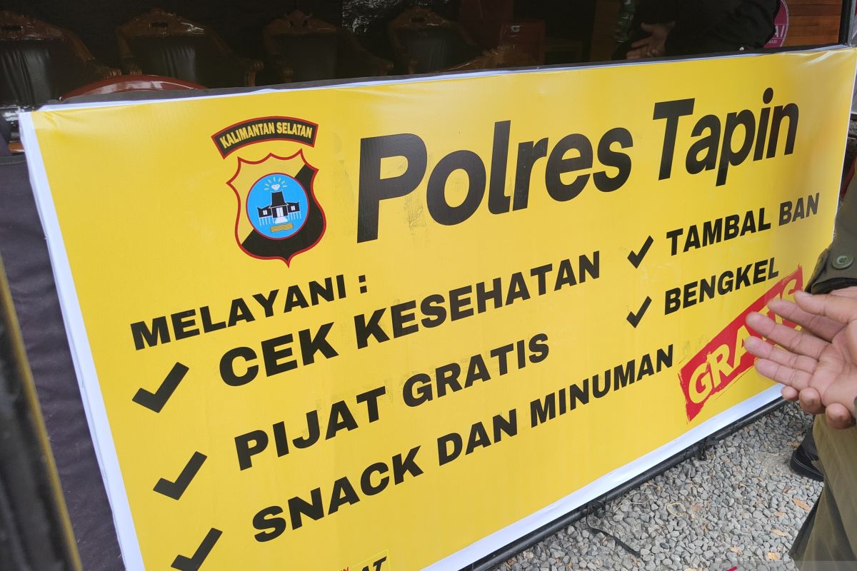 Polres Tapin beri layanan serba gratis di pos Nataru 2023