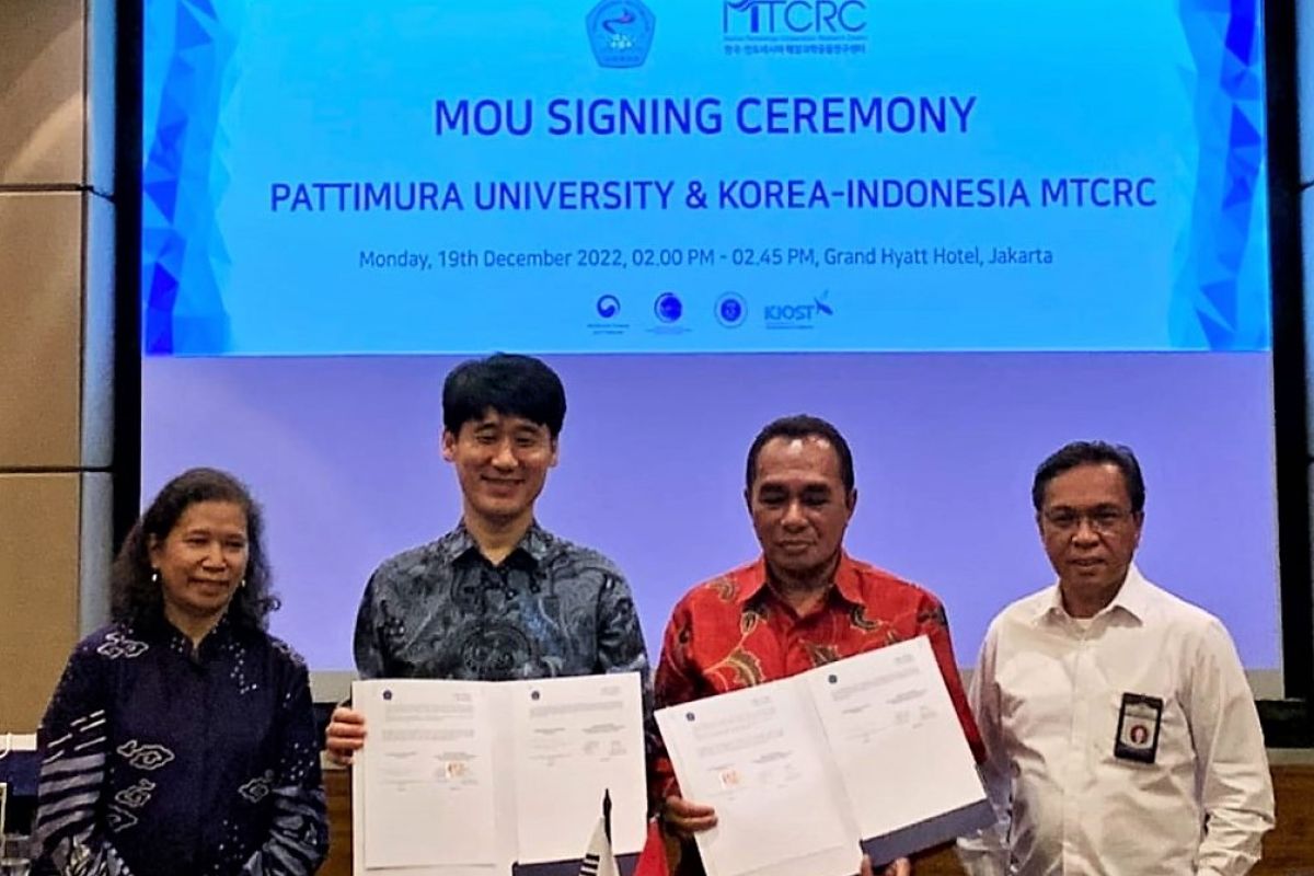 Unpatti Ambon MoU riset kelautan dengan Korea-Indonesia MTCRC