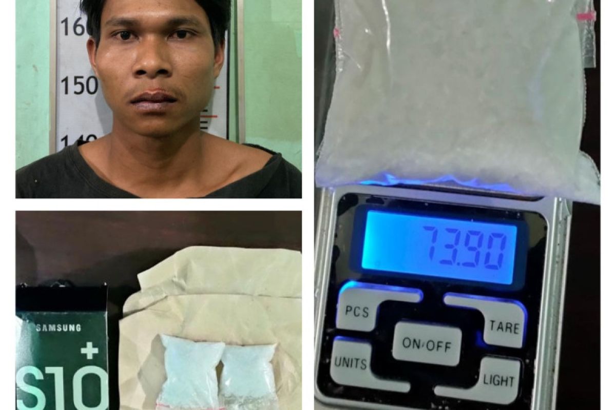 Polres Langkat tangkap Hendra Sebayang bersama 73,90 gram sabu