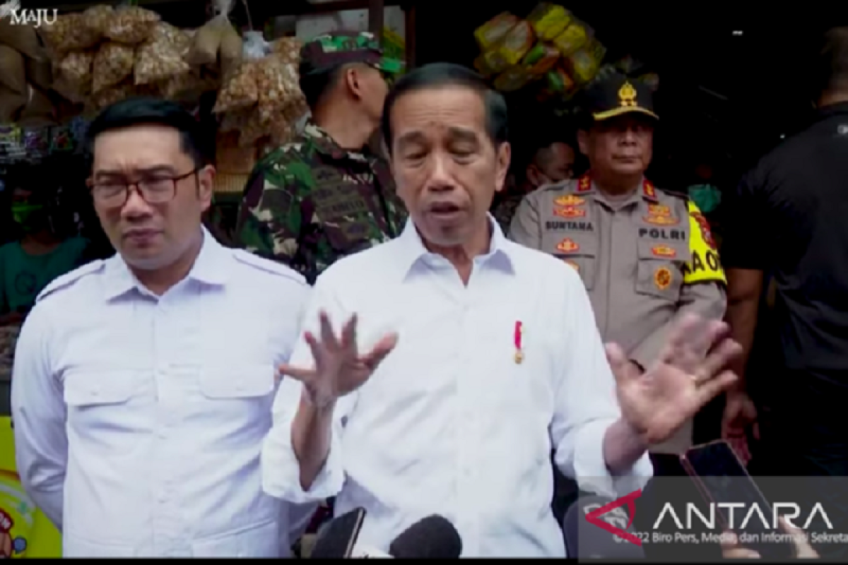 Presiden Jokowi sebut harga barang terkendali jelang Natal dan Tahun Baru 2023