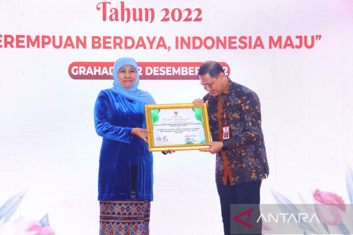 Komitmen pencapaian SDGs, BPSDM Jatim terima penghargaan bidang gender