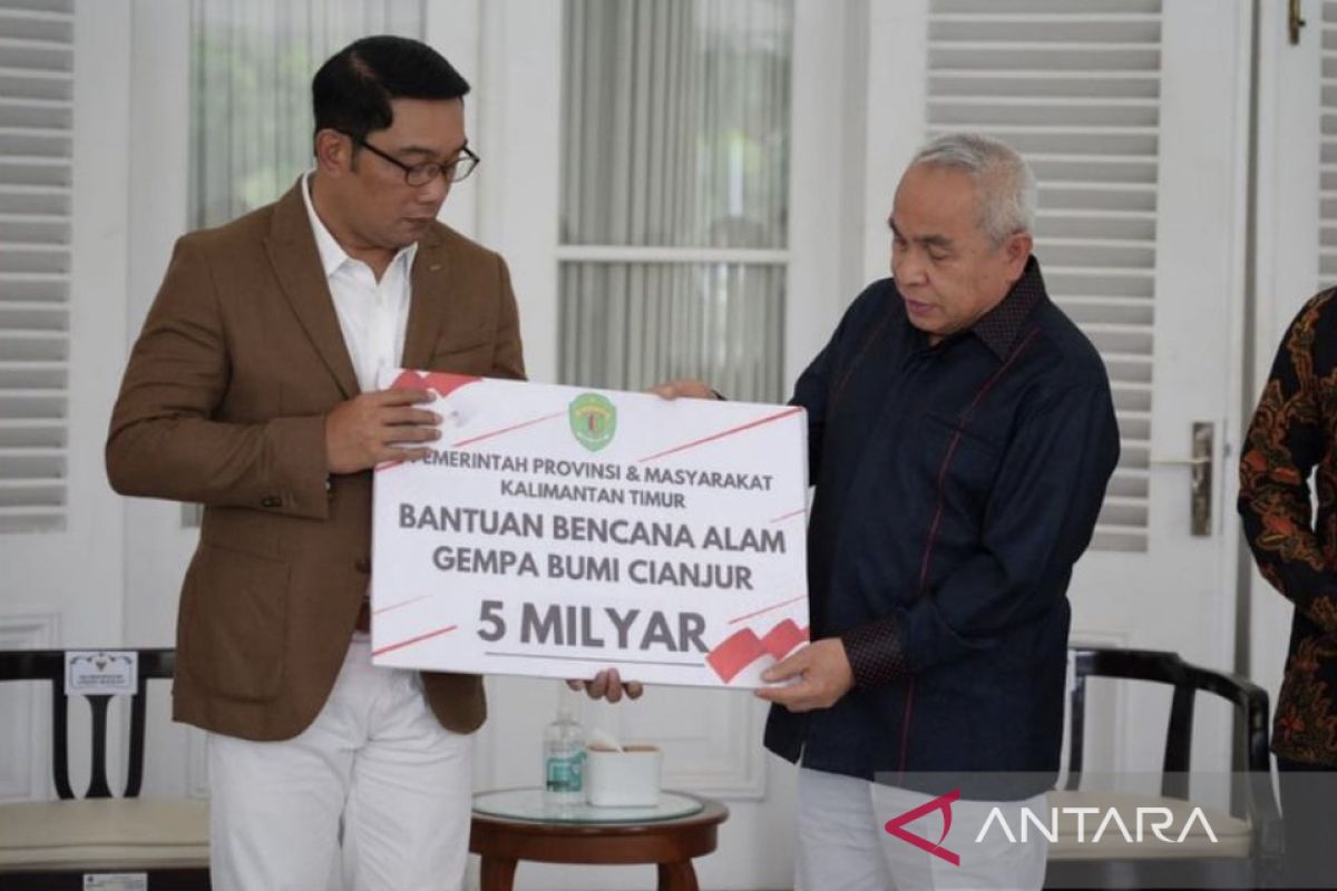 Pemprov Kaltim  bantu warga terdampak bencana Cianjur Rp7 miliar