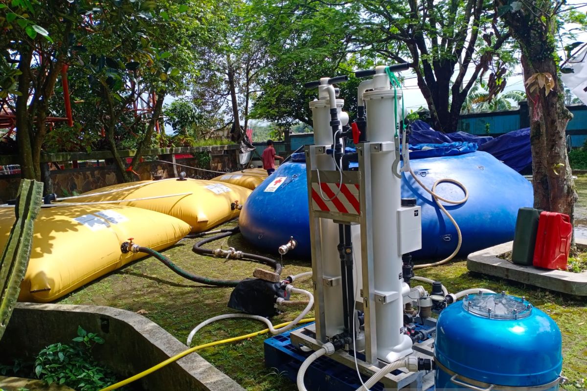 PMI bangun instalasi pengolahan air bersih siap minum untuk penyintas gempa di Cianjur