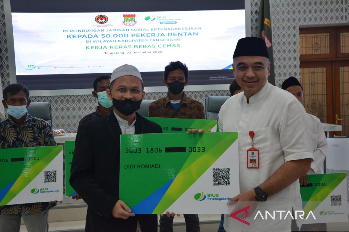 Pemkab Tangerang bantu 50.000 pekerja jadi peserta program BPJAMSOSTEK