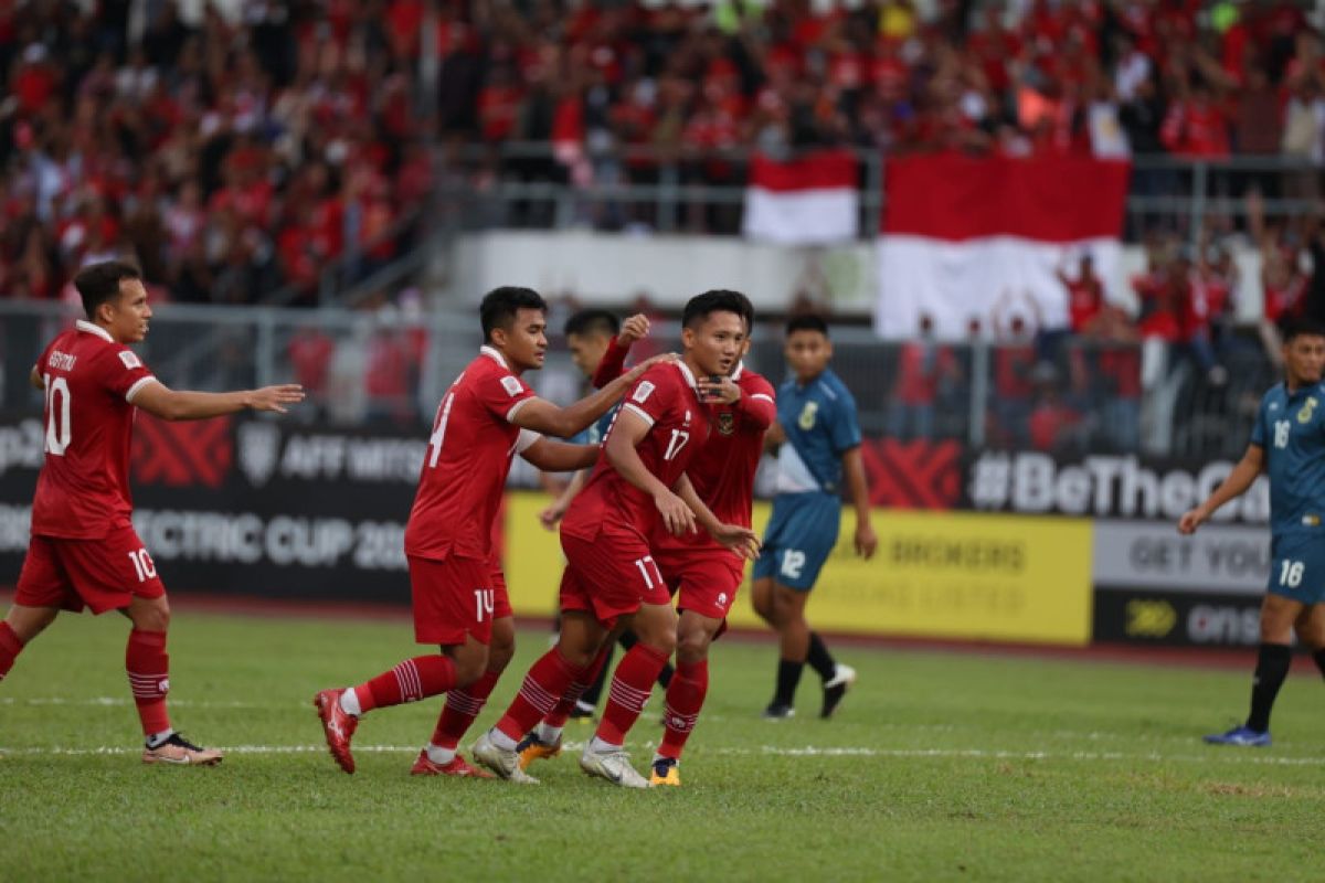 Timnas Indonesia pimpin Grup A Piala AFF 2022 usai lumat Brunei 7-0