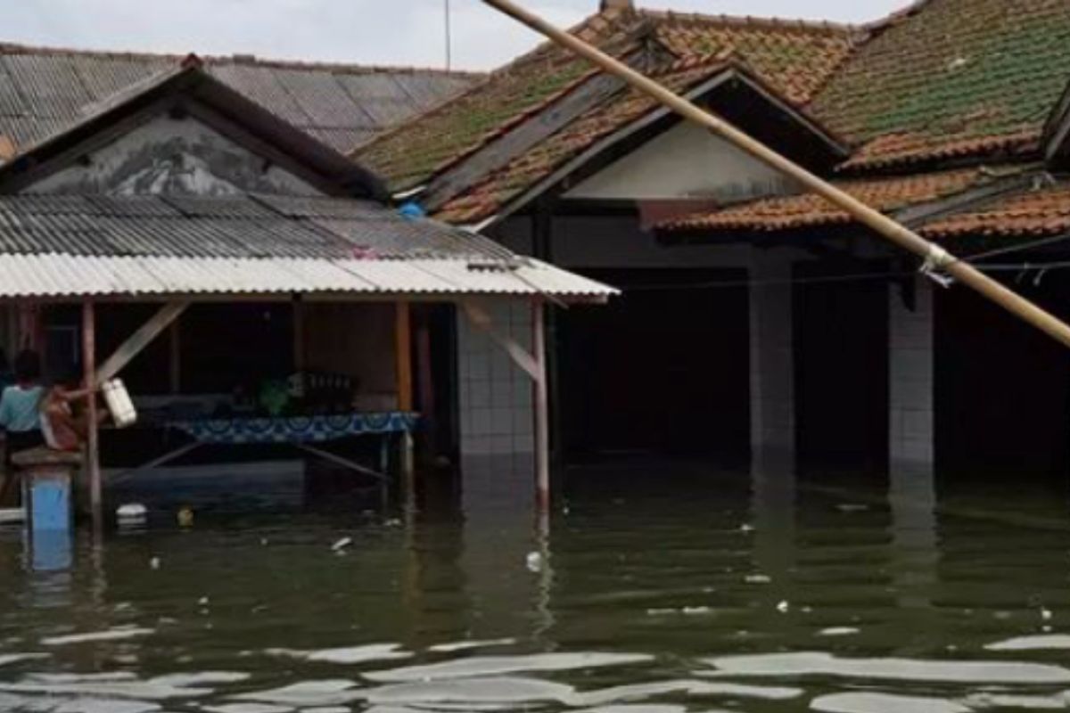 Banjir rob landa dua desa di pesisir utara Subang