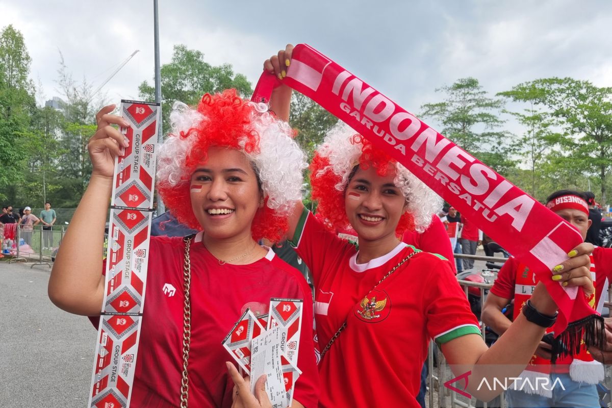 Nonton Indonesia vs Brunei jadi ajang silaturahmi masyarakat Indonesia