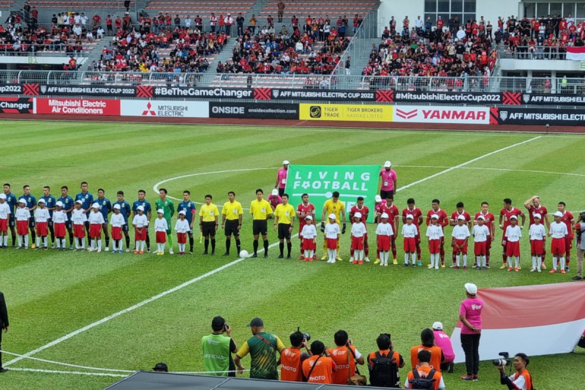 Babak pertama, Indonesia unggul 2-0 atas Brunei