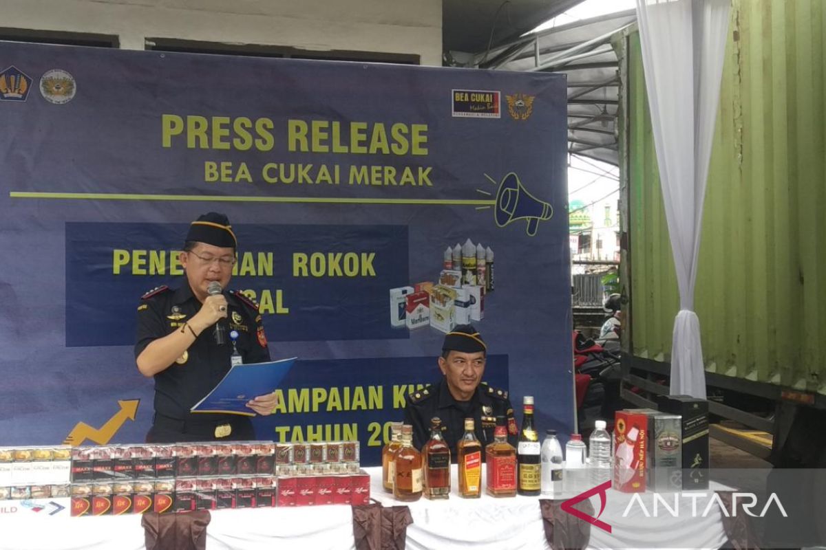 Bea Cukai Merak lakukan penegahan rokok ilegal dan MMEA