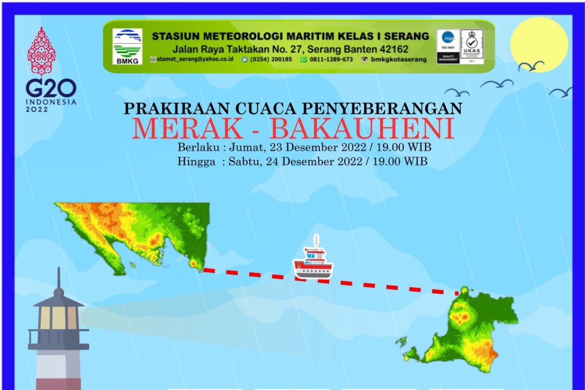 BMKG imbau pelaku pelayaran Merak-Bakauheni agar  waspada cuaca buruk