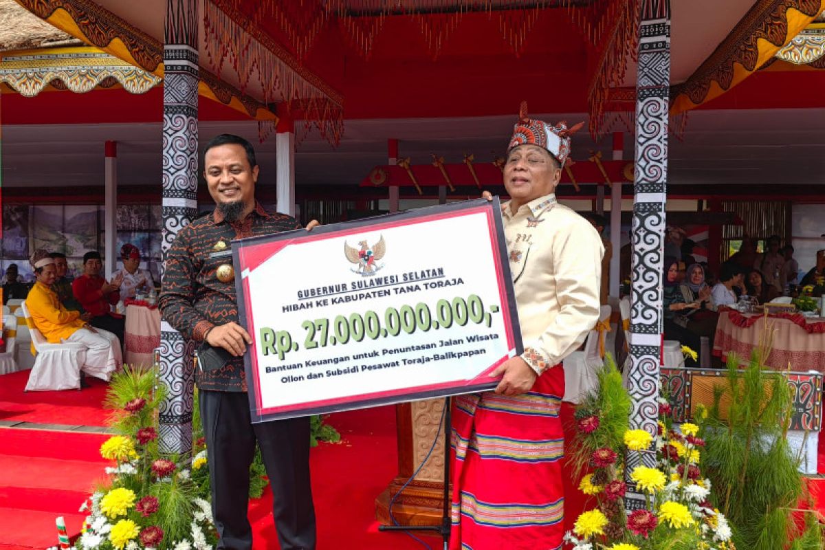 Pemprov Sulsel beri bantuan Rp27 miliar untuk pembangunan wisata Ollon Tana Toraja
