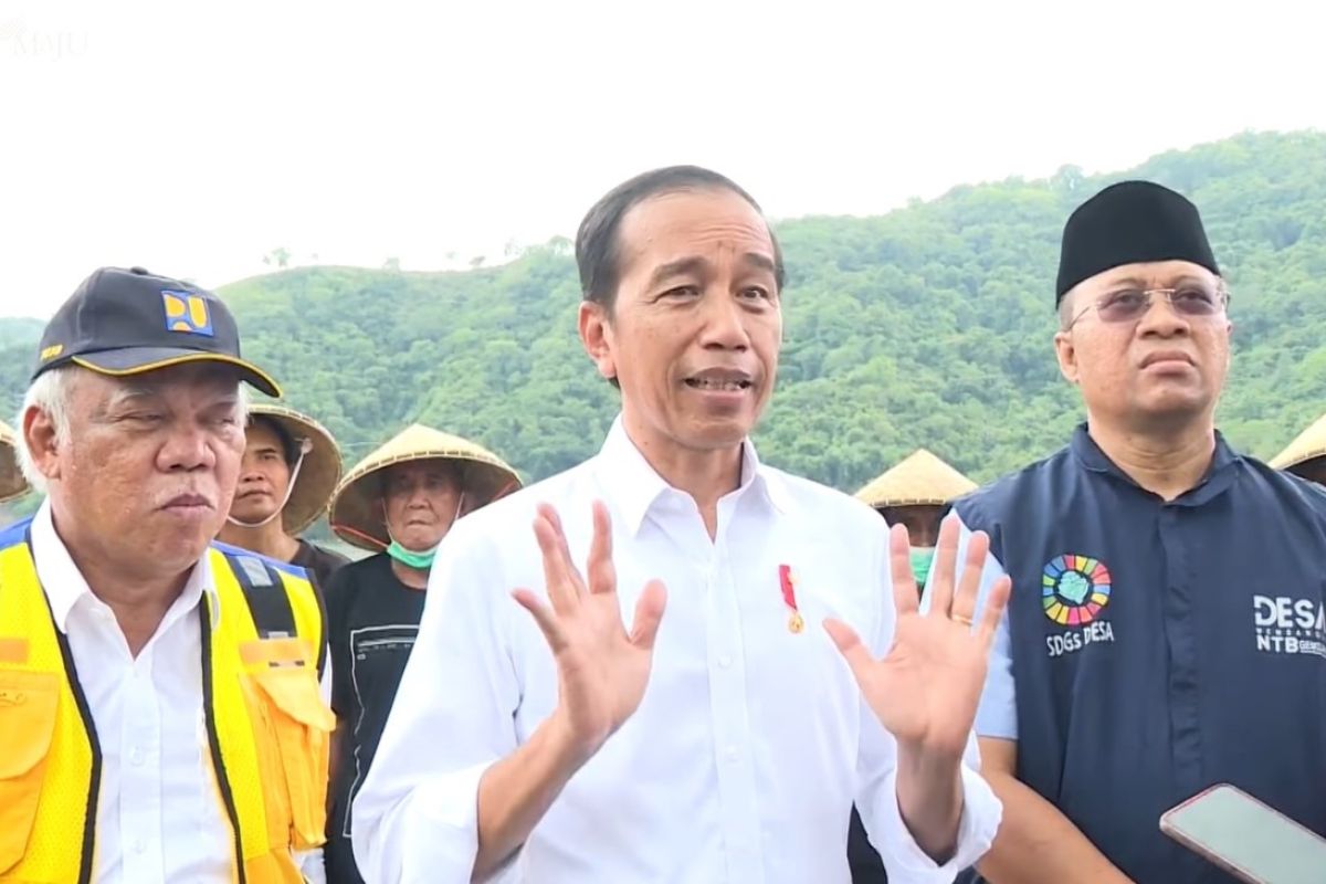 Presiden Jokowi ingin bendungan buat produktivitas padi NTB naik drastis