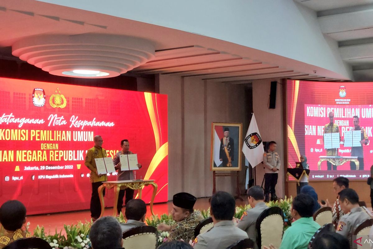 KPU, Polri ink MoU on securing 2024 General Elections