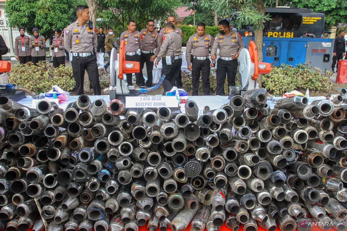 Penjualan knalpot "aftermarket" turun hingga 80 persen karena razia