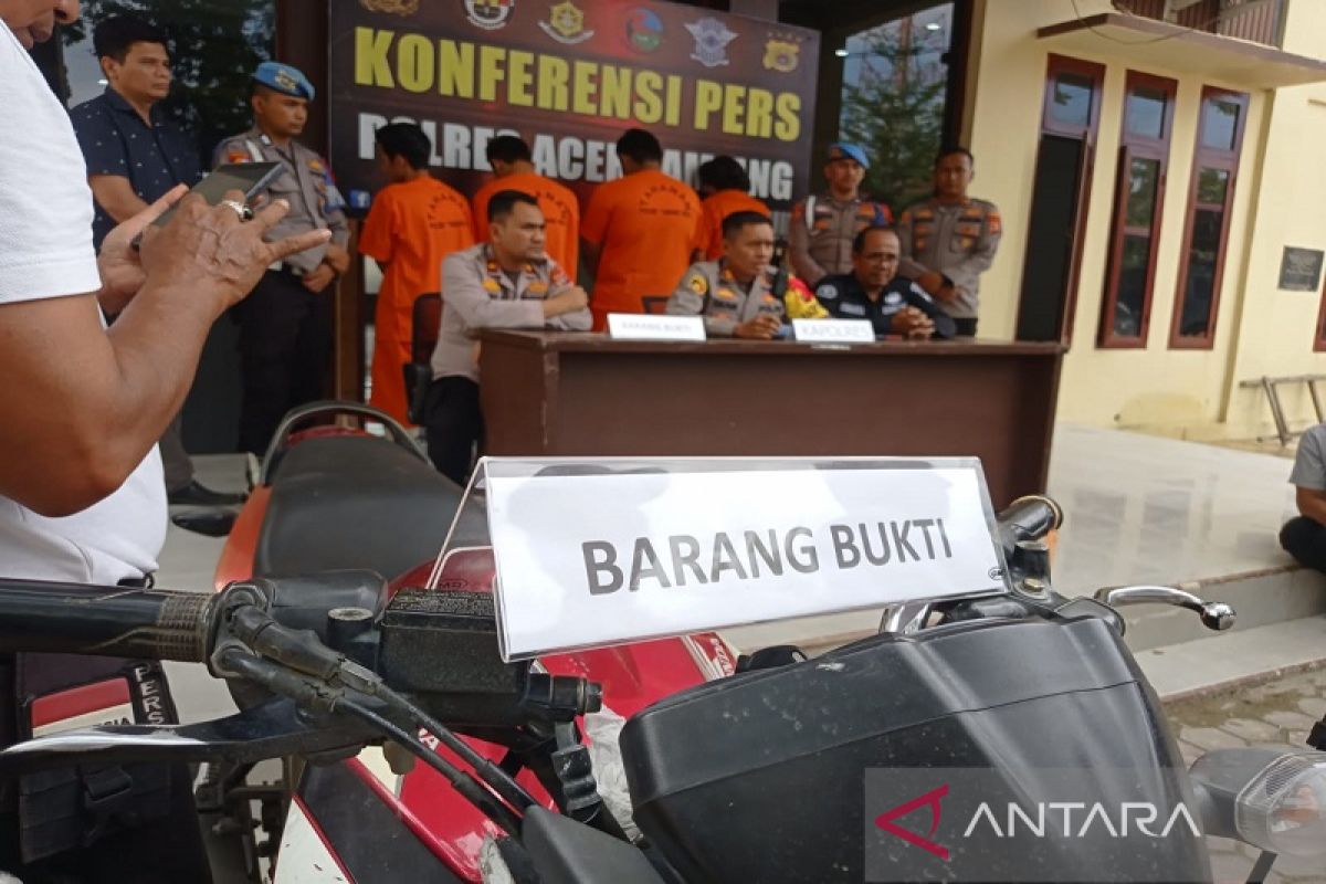 Polres Aceh Tamiang ringkus empat kawanan curanmor asal Kabupaten Langkat
