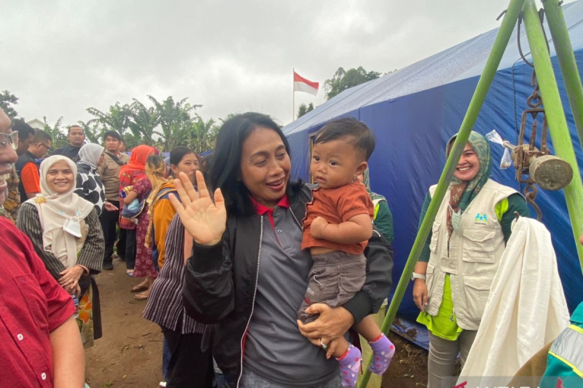 Menteri PPPA tinjau kebutuhan masa rehabilitasi korban gempa Cianjur