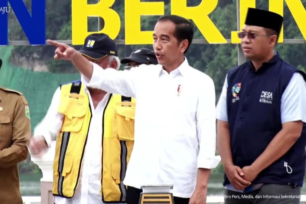Presiden Jokowi resmikan Bendungan Beringin Sila di Sumbawa NTB