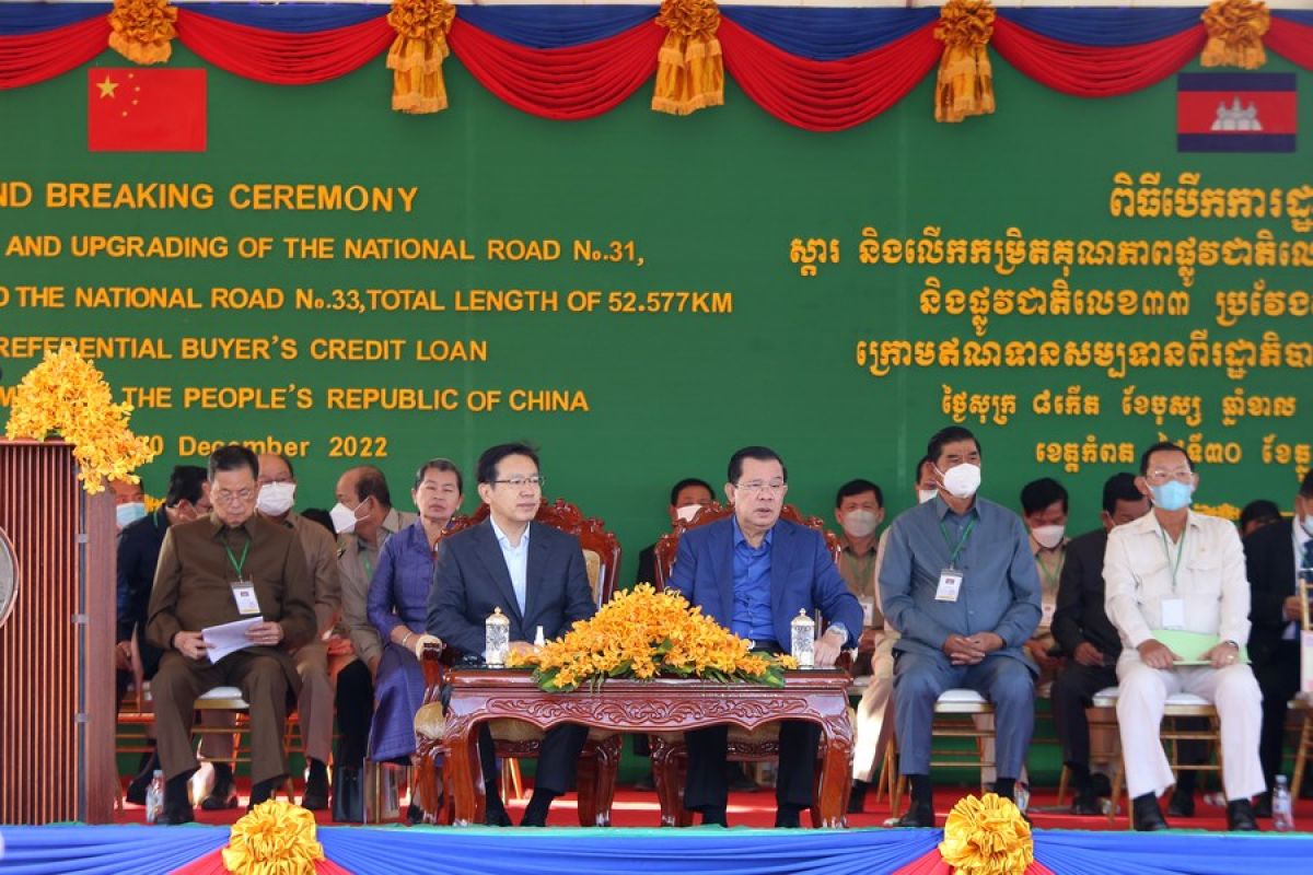 Pekerjaan jalan nasional yang didanai China dimulai di Kamboja