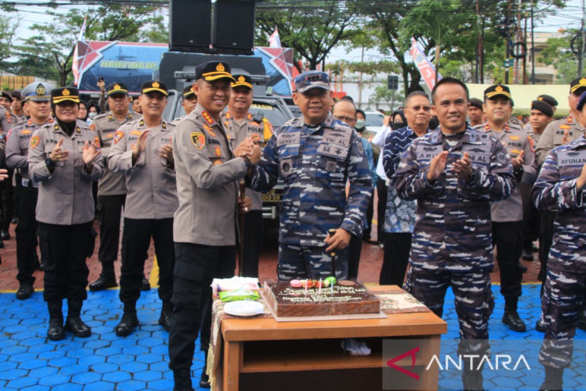 Sinergitas Polresta dan TNI AL jaga kondusifitas Banjarmasin