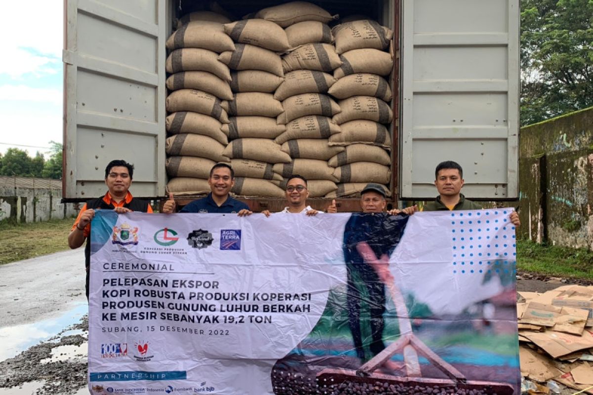 Desa Devisa LPEI di Subang ekspor 19,2 ton kopi Robusta ke Mesir
