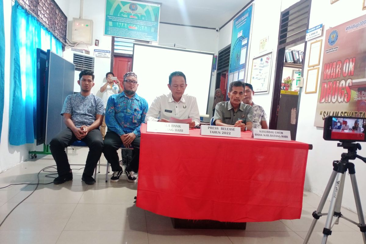 BNNK Batanghari berhasil mengungkap 5 kasus peredaran narkoba