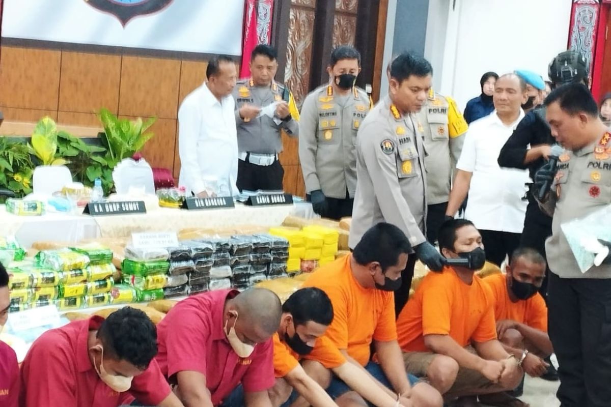 Polda Sumut musnahkan 172 kg sabu dan 1,6 ton ganja