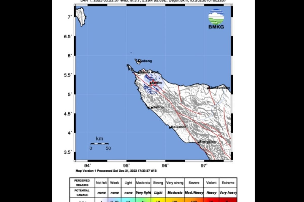 Wilayah Jantho Aceh Besar diguncang gempa bumi darat