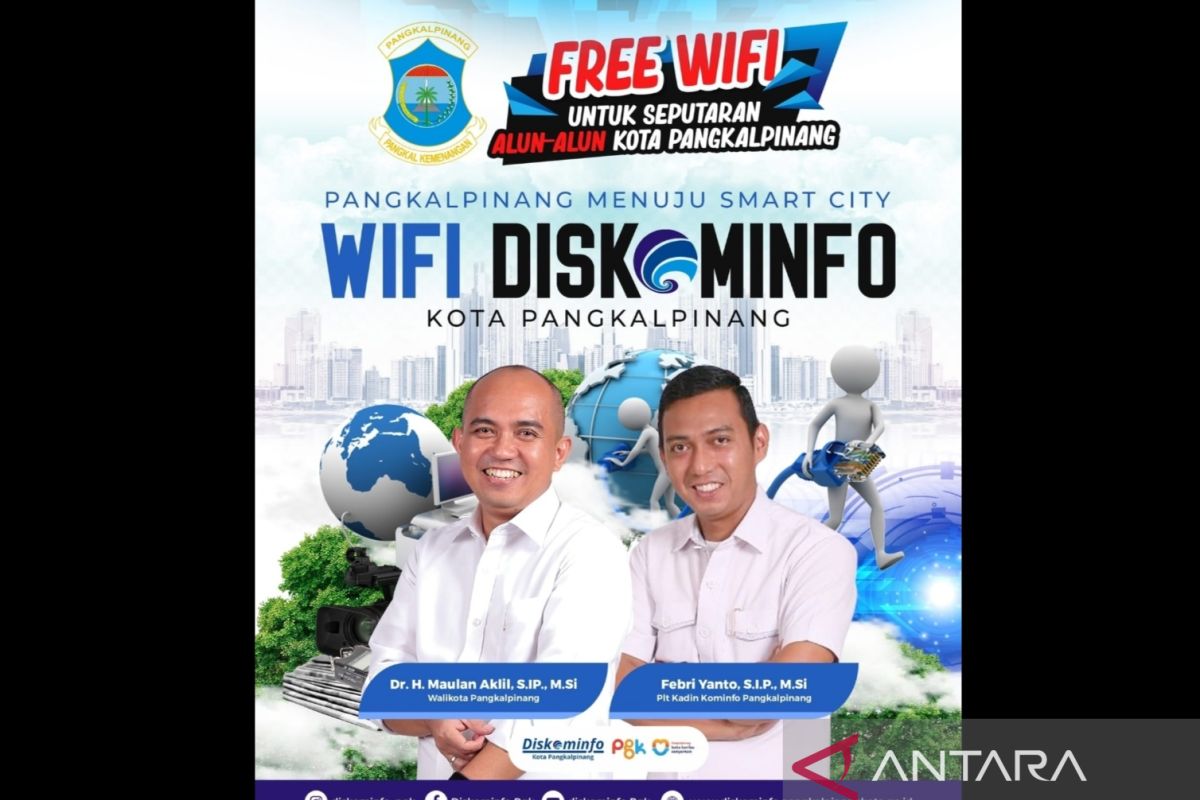 Diskominfo Pangkalpinang luncurkan wifi gratis di sekitar Taman Merdeka