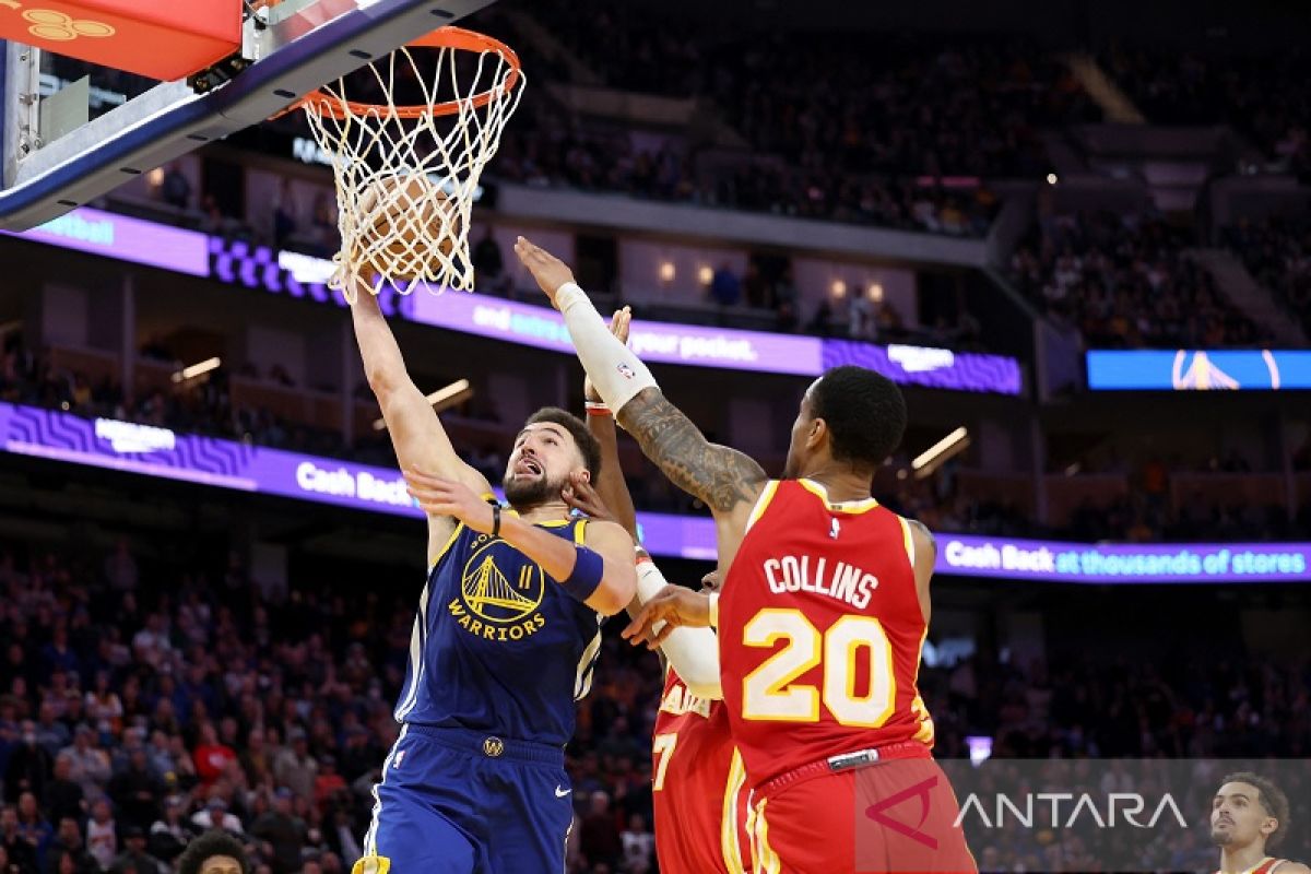 Warriors menangi laga sengit kontra Hawks lewat dua kali overtime