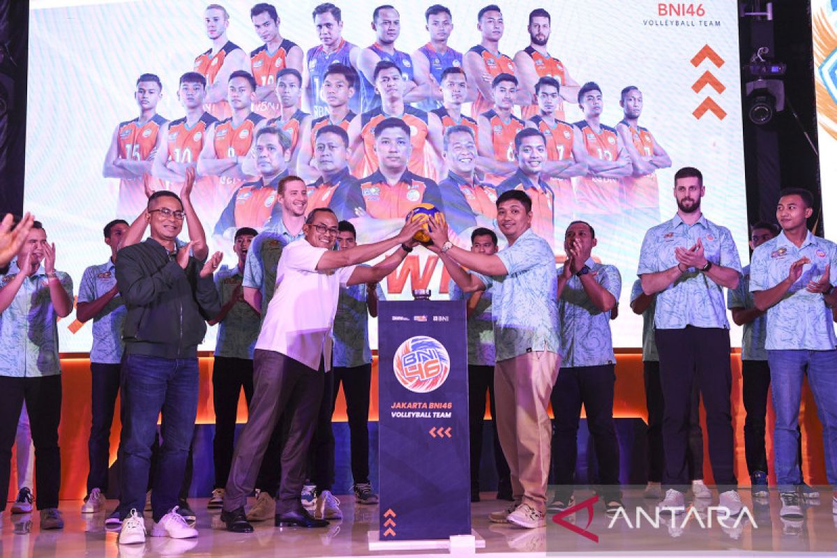 BNI meluncurkan tim bola voli Jakarta BNI46 dukung olahraga Indonesia