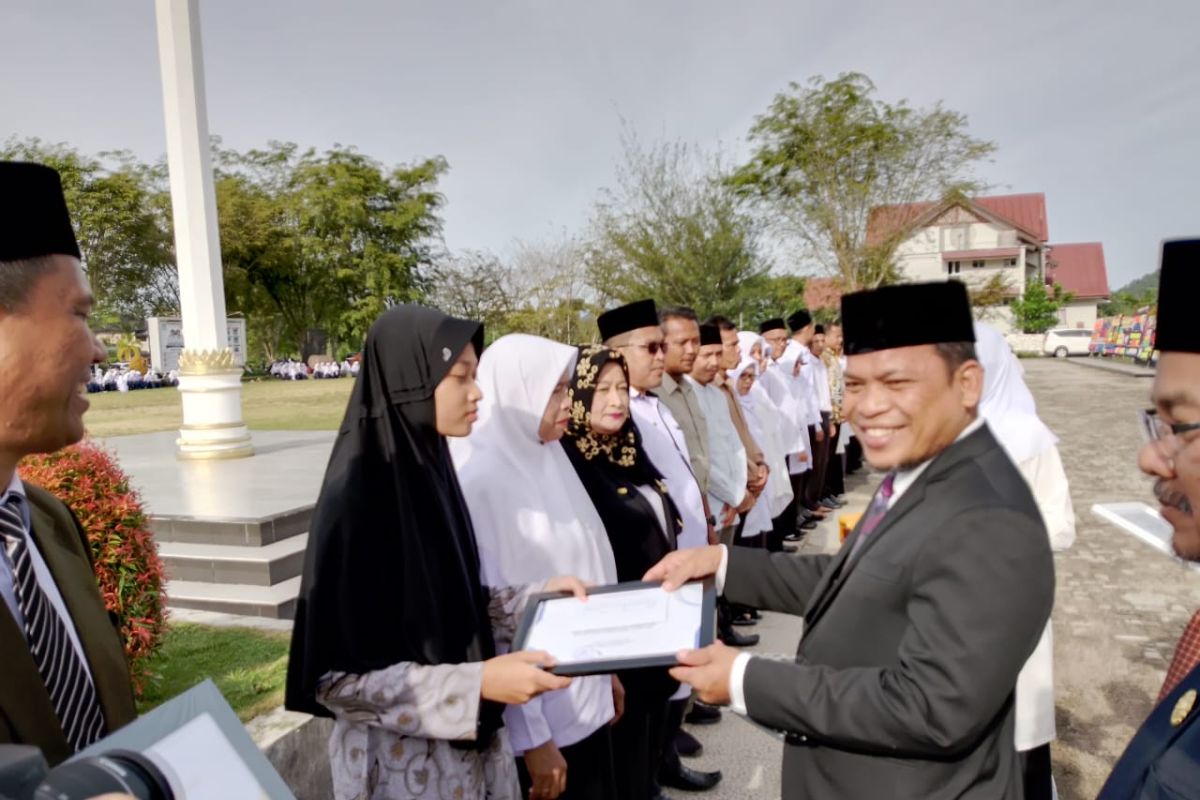 Pimpin upacara HAB Kementerian Agama ke -77, begini pesan Pj Bupati Aceh Jaya
