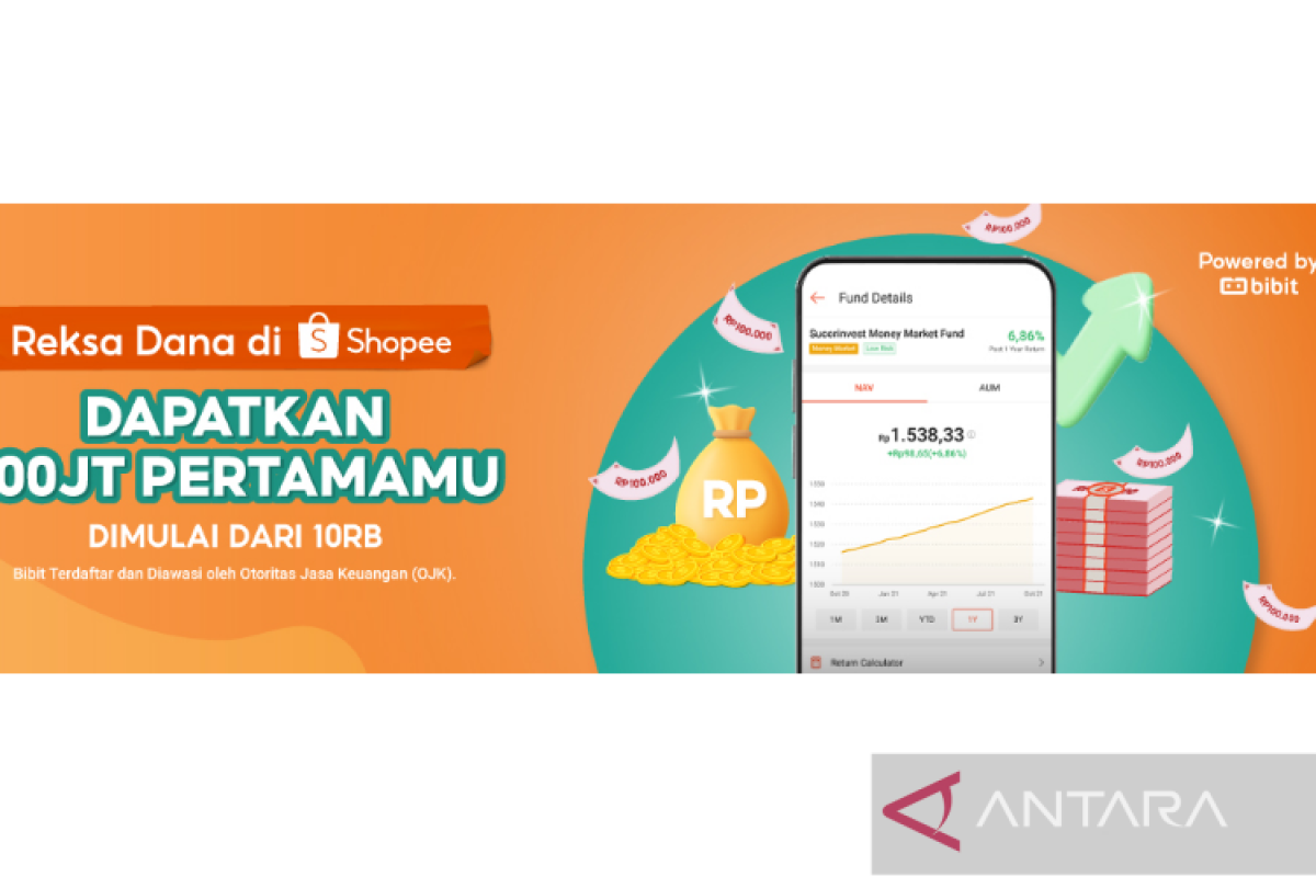 Shopee-Bibit hadirkan fitur investasi reksa dana