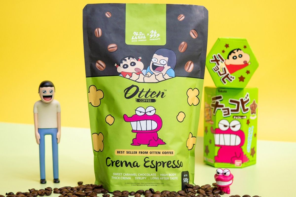 Otten Coffee hadirkan crema espresso edisi Shin-chan