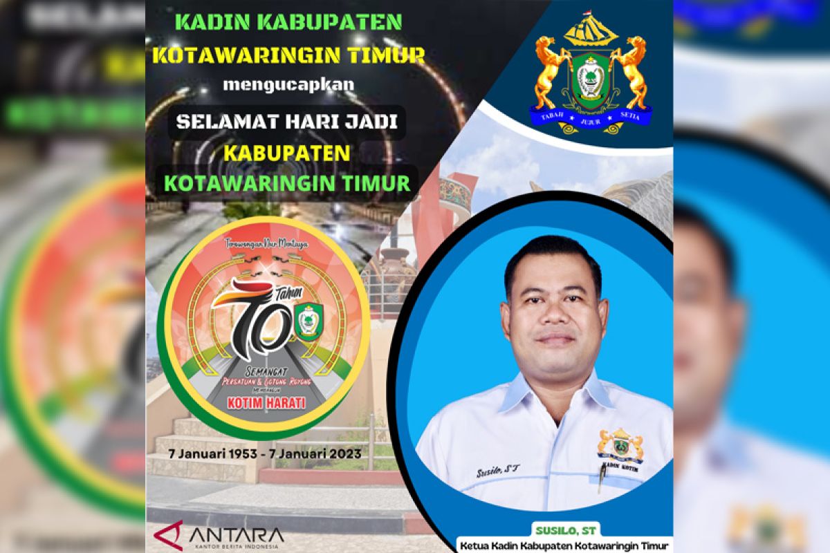 Selamat Hari Jadi Ke- 70 Kabupaten Kotim