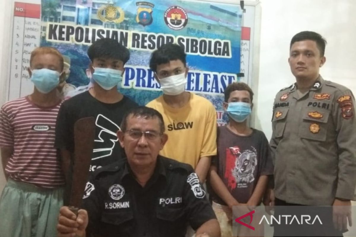 Polres Sibolga  tangkap empat pelaku penganiayaan